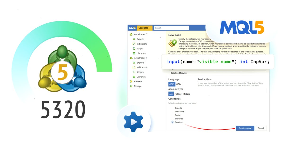 MT5_MetaTrader5_多周期图表分析中文终端操作指南：新版 MetaTrader 5 平台 Build 5320：代码库中的服务和改进的 MQL5 输入变量操作（封面配图）